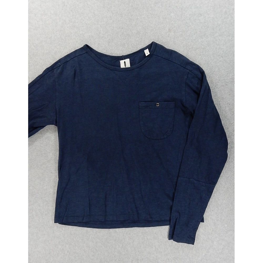 Field Scout 100% Cotton Long Sleeve Crew Pocket Crew‎ Shirt (Women's Small) Blue